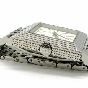 【D002】美品 BOUCHERON ブシュロン Carr キャレ オートマ 自動巻き メンズ 腕時計 元箱 コマ付き 高級時計 ブランド bの画像6