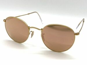 【C998】美品 RayBan レイバン ラウンドメタル 50□21 RB 3447 112/22 サングラス ミラーレンズ ゴールド系 b