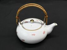 【C815】美品 希少品 大倉陶園 OKURA 茶器セット 急須 湯呑み 五客セット バラ 陶器製 高級食器 ブランド_画像2