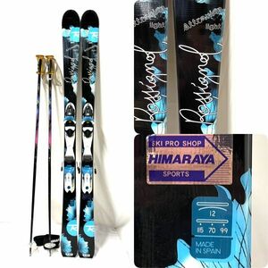 【D028】手渡し可 ROSSIGNOL ロシニョール スキー板 ATTRAXION LIGHT 146 アトラクションライト ビンディング ストックセット レディース b