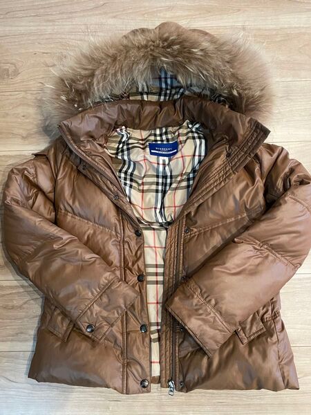 バーバリー ブルーレーベル ダウンジャケット BURBERRY ファー