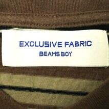 BEAMS BOY ビームスボーイ 21SS マルチボーダークルーネックショートスリーブTシャツ 13-04-0868-454 ONE SIZE ブラウン トップス g14532_画像4