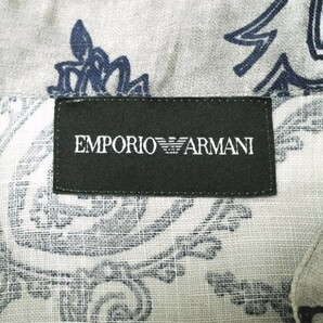新品 Emporio Armani エンポリオ・アルマーニ ペイズリーリネンジップアップブルゾン T1CD4T T155C M スタンドカラー ジャケット g15416の画像7