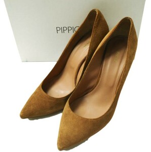 PIPPICHIC ピッピシック Pointed toe 8.5cm heel pumps ポインテッドトゥスエードヒールパンプス PP15-PPP11 37(24cm) CARAMEL g15500