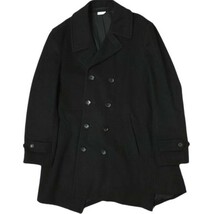 COMME des GARCONS HOMME PLUS コムデギャルソンオムプリュス 18AW 捻じれウールピーコート PB-C003 M ブラック 変形 カシミヤ Pコート_画像1