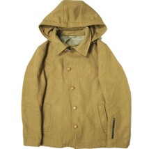 SOPHNET. ソフネット 日本製 WOOL MELTON HOODED SHORT BLOUSON ウールメルトンフーデッドショートブルゾン SOPH-123035 M キャメル g15611_画像1