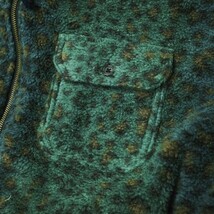 新品 SUPREME シュプリーム 23AW Fleece Zip Up Hooded Shirt フリースジップアップフーデッドシャツ XXL Teal Leopard WEEK11 パーカー_画像5