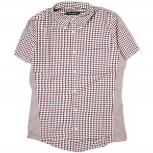 1piu1uguale3 ウノピュウノウグァーレトレ 3D 113 B.D DRESS SHIRT S/S ギンガムチェックシャツ MRS016 CTO032 IV(M) トリコロール g15201