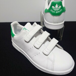 美品 adidas originals アディダスオリジナルス スタンスミス ベルクロ スニーカー シューズ 靴 21cm キッズ レディース ホワイト 白 古着