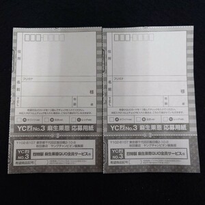 ヤングチャンピオン烈 2024 No.3 麻生果恩 応募者全員サービス 応募用紙 2枚セット