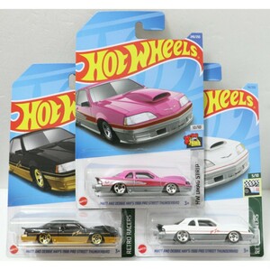 '88 フォード サンダーバード プロストリート/白ピンク黒/ホットウィール/Hotwheels/1988 Ford Thunderbird Pro Street/Pink Black White/