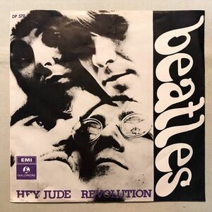 ◆デンマークORG 美品！◆ BEATLES / HEY JUDE / REVOLUTION ◆貴重ジャケット付き/PARLOPHONE黒ラベル