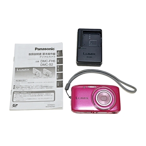 Panasonic LUMIX DMC-S2 パナソニック ルミックス コンパクトデジタルカメラ デジカメ ピンク 充電器 取扱説明書付き 003FMZFI20