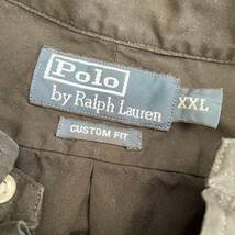 90's POLO Ralph Lauren ポロラルフローレン　長袖シャツ　黒/ブラック　紫ポニー　XXLサイズ_画像6