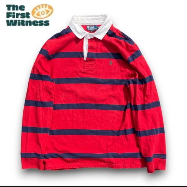 Polo Ralph Lauren ポロラルフローレン　ラガーシャツ　赤　ネイビー　XLサイズ