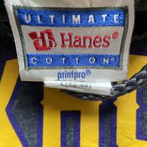 vintage 90's Hanes ヘビーオンス カレッジロゴ ELKHORN プルオーバーパーカー チャコールグレー L_画像4