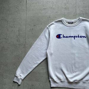 champion チャンピオン プリント ワンポイントロゴ クルーネック スウェット トレーナー ホワイト S