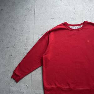 champion チャンピオン ヘビーオンス ワンポイントロゴ クルーネック スウェット トレーナー レッド 2XL