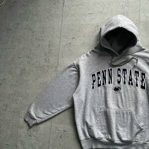 vintage 90's ovbカレッジロゴ へビーオンス PENN STATE プルオーバーパーカー グレー L