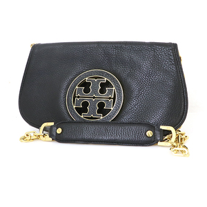 トリーバーチ TORY BURCH ブラック レザー 2way チェーン ショルダーバッグ レディース 【xx】【中古】4000001801003844