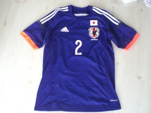 アディダス　サッカー　ゲームシャツ　日本代表　ユニフォームシャツ　Mくらい　ブルー　背番号2　内田