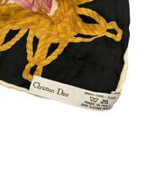 CD　Christian　Dior　クリスチャンディオール　ストール　大判　ロゴ　花　フラワー　シルク100％_画像5