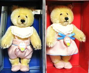 未使用未展示新品シュタイフ ＴEDDY BABY BUB 1930 & TEDDY BABY MAID 1930 ブロンドモヘア25cm 1993年発売の限定品 送料無料