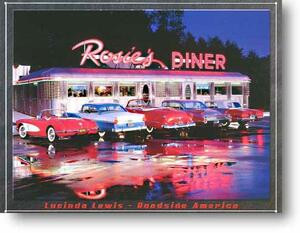 アメ車の集うドライブイン Rosie's ルシンダルイス アメリカンブリキ看板 アメリカ 雑貨 アメリカン雑貨 メタルプレート