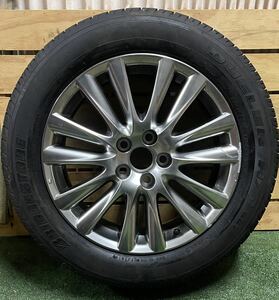 トヨタ60系ハリアー純正 ガンメタBRIDGESTONE 2018年 235/55/R18 18×7.5J +45 PCD114.3-5H ハブ径；60mm 1本