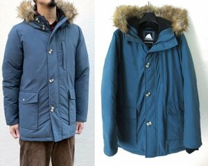 SIERRA DESIGNS シエラデザイン 60/40 ミドルレンジ ファー ダウンジャケット M ブルー DOWN FUR PARKA ダウンパーカー 64クロス