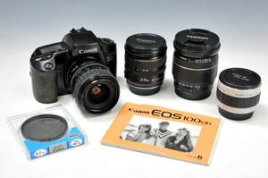 canon：EOS100qd　canon/tamron/teleplus等レンズ　まとめ品※現状渡し　0301135-3