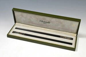 Christofle （クリストフル） Paris　銀製箸 SILVER 箱付き 重量：48ｇ　● シルバー　0301120-1