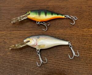 未使用 シャッドラップ 7 ディープランナー 2個 セット フィンランド SHAD RAP RAPALA シャッド オールド バス釣り 引退 9 11 5