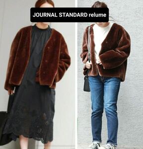 JOURNAL STANDARD relume Vネックフェイクムートンブルゾン