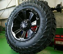 プラド ハイラックス サーフ サマータイヤ ホイールセット 265/70R17 265/65R17 ヨコハマ ジオランダー MT 17インチ DeathRock_画像3