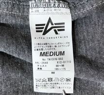 ● ALPHA INDUSTRIES アルファ ● MA-1 MA1 ロゴ ラベル ミリタリー フライト ボンバー ジャケット ライトグレー M_画像7