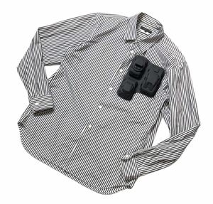 * Comme des Garons Homme Plus Comme des Garcons Homme pryus* silicon car design stripe pattern cotton button shirt 