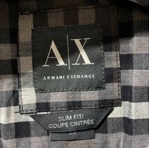 ● A/X ARMANI EXCHANGE アルマーニ エクスチェンジ ● チェック柄 コットン ボタン シャツ グレー系 S_画像4