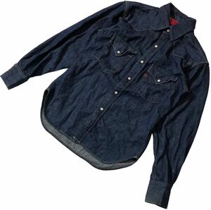 ■ Levi's リーバイス ■ 濃紺 レッドタブ デニム ウエスタン シャツ インディゴブルー S