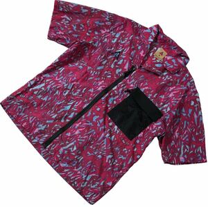 ■ NIKE ACG ナイキ エーシージー ■ ロゴ 刺繍 ナイロン 半袖 シャツ ジャケット ピンク系 M