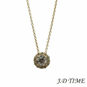 K18YG ラウンドダイヤモンドネックレス D0.502ct D0.17ct ユニセックス【新品】(JD-SHE-34898)