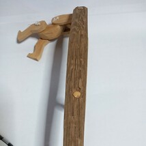 木製からくり玩具 鉄棒★Vintage Folk Art 郷土玩具　飛騨の奥山_画像4