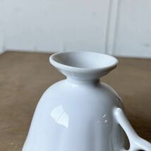 2個set 足付きカップ デットストック 白磁 陶器　検: マグカップ コーヒー 珈琲 ティーカップ デザートカップ カフェ レトロ ビンテージ_画像6