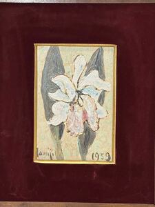 Art hand Auction [Authentizität garantiert] Kitagawa Tamiji Cattleya Keramikplatte 1959 Nikakai-Mitglied, Malerei, Ölgemälde, Natur, Landschaftsmalerei