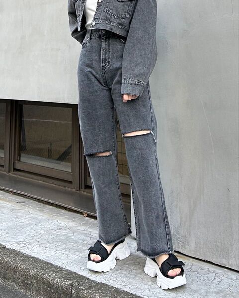 INGNI イング 二ーカッティングデニム