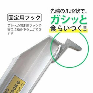 【送料無料】【お得2本セット】アルミラダー アルミラダーレール ブリッジ スロープ 二つ折りタイプ 軽量 凸型滑り止めDタイプの画像5