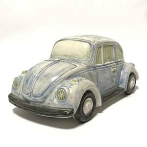 当時物 フォルクスワーゲン 陶器製 貯金箱 / 昭和レトロ volkswagen ビートル / ミニカー モデルカー