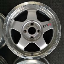 管理番号：A1-155【4本価格】【14×6J 4x100 ET+33 ハブ54】TOM'S C3-R・当時物 旧車等・店頭直接引取・適格請求書発行可能_画像3