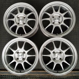 管理番号：A2-36【4本価格】【15x6J 4x100 ET+45 ハブ73】ブリヂストン ECO FORME・コンパクトカー等・直接引取・適格請求書発行可能