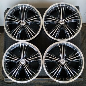 管理番号：A2-102【4本価格】【18×7.5J 5x114.3 ET+40 ハブ73】PM PERFOR MANCE・ヴェルファイア クラウン等・適格請求書発行可能